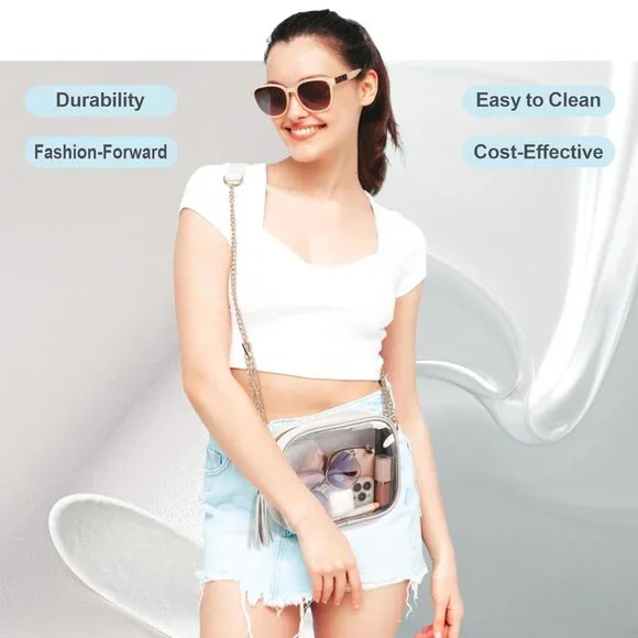 Clear Purses for Women Stadium Clear Bag Crossbody - Picture 7 of 9